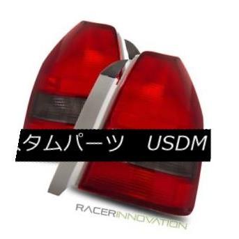 テールライト 96-00ホンダシビック3DRハッチバックEK9 JDMレッドスモークテールライトブレーキランプ For 96-00 Honda Civ