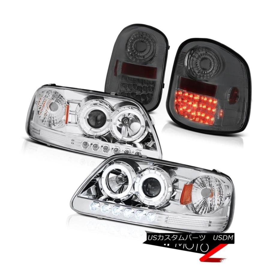 テールライト クロームLEDヘッドライト着色ブレーキライト1997-2003 F150 Flareside Harley Davidson Chrom