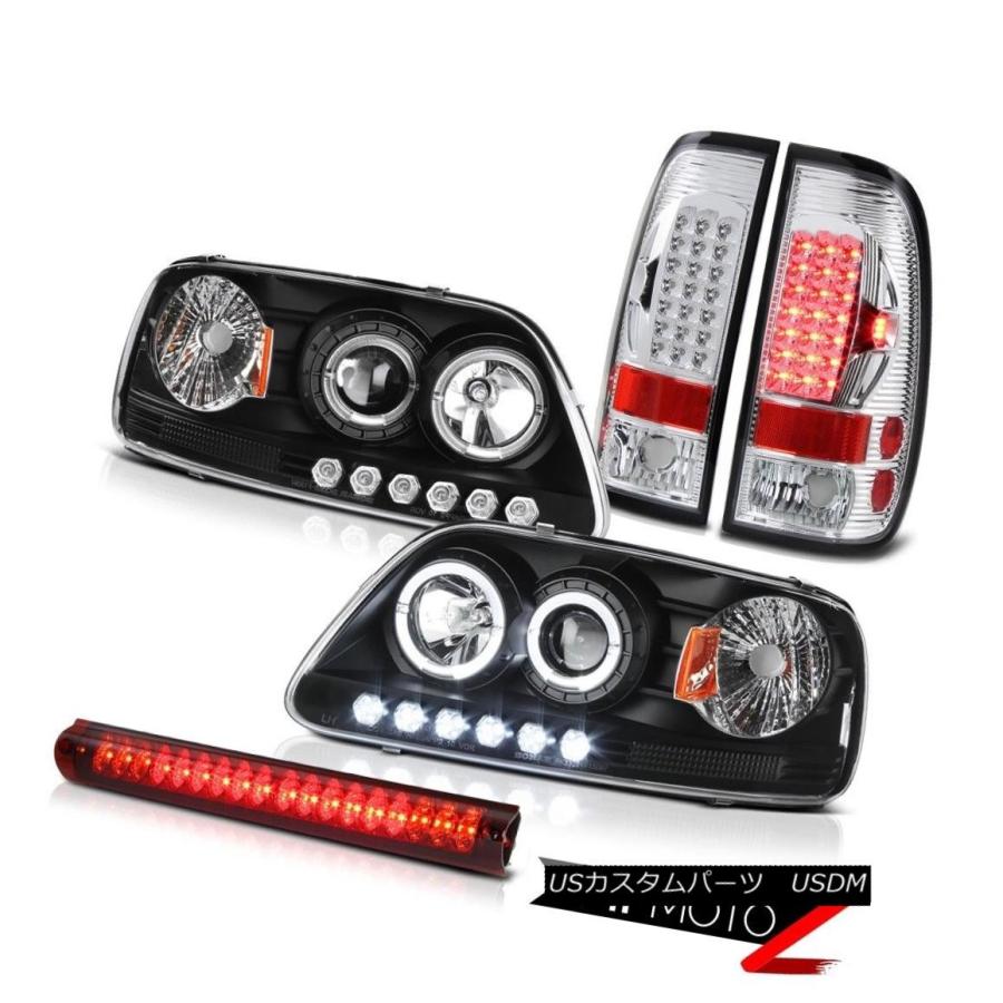 テールライト 1999 2000 2001 F150プロジェクターブラックヘッドライトSMDテールライトブレーキランプレッドLED 1999 2000