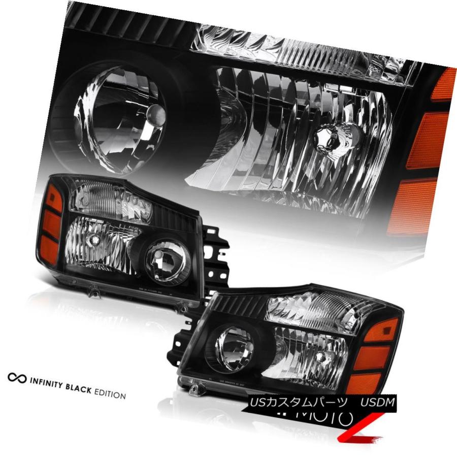 テールライト 2004年?2015年Titan Pro-4Xブラックヘッドランプテールライトヘッドライトリアライトフォグ For 2004-2015の画像