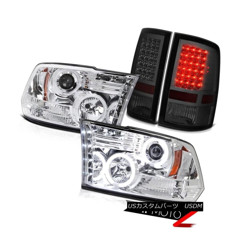 テールランプ CCFL DRLハロープロジェクターヘッドライトLEDスモークリアブレーキランプ2009-2018 Dodge Ram CCFL DRL 自動車-車、バイク、自転車