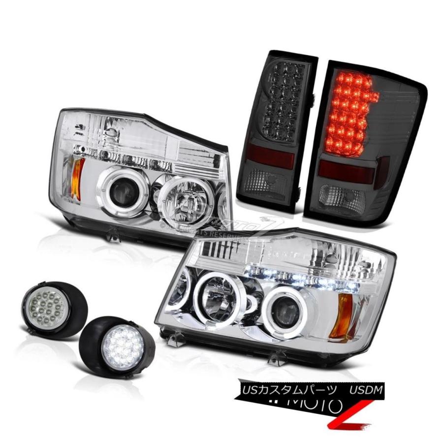テールランプ 2004?2015 Titan 4X4 Chrome SMDプロジェクターヘッドライトブレーキテールライトLED蒸気霧 For 2004 車、バイク、自転車-自動車