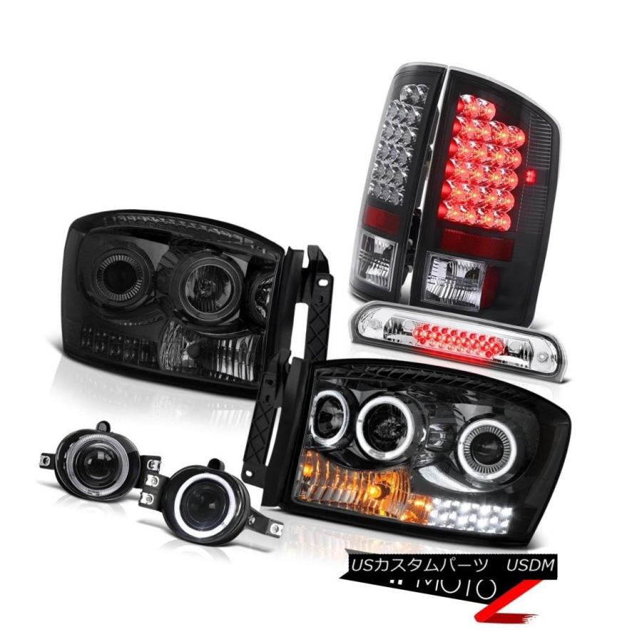 テールランプ 07-08ダッジラム1500 STヘッドランプフォグライト3RDブレーキライトブラックタイヤラムSMD 07-08 Dodge Ram 車、バイク、自転車-自動車-ライト、レンズ