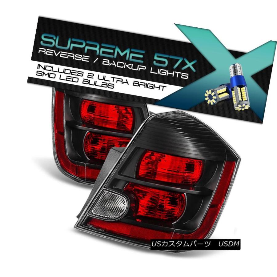テールライト {FULL SMD REVERSE} 2007-2009 Nissan Sentra [JDM SPEC]ブラックレッドテールライト {