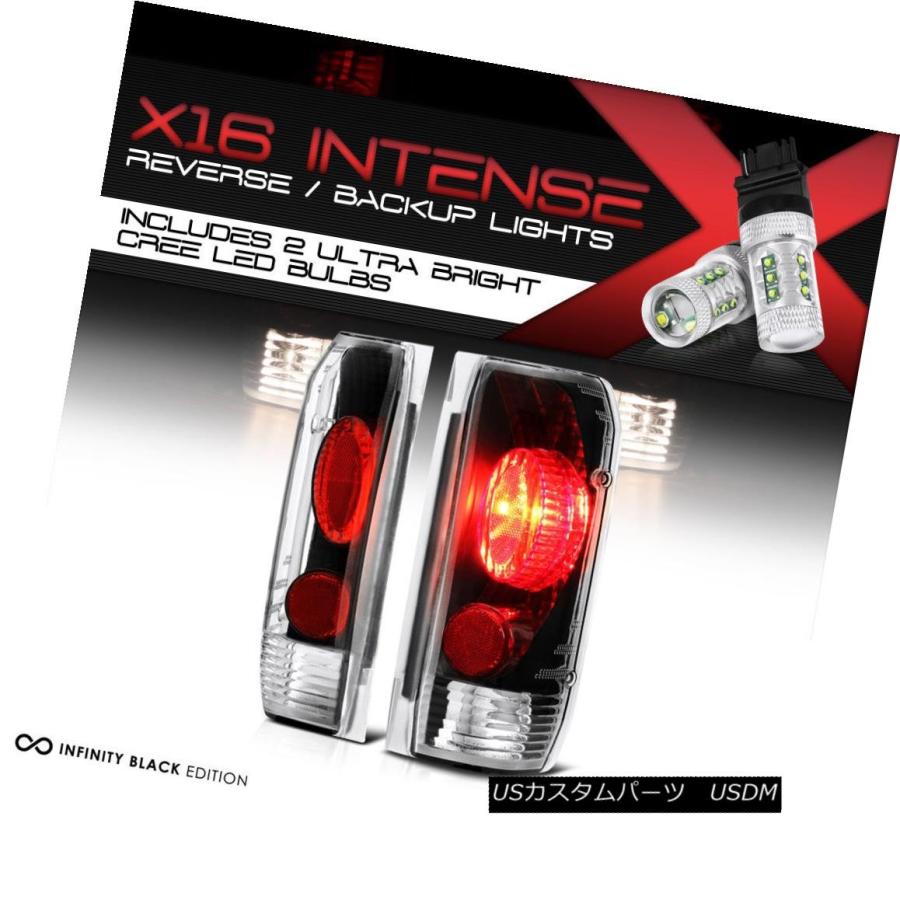 テールライト {Cree LED Reverse}ブラックテールパーキングランプ1987-1996 Ford F150 F250 F350 Bronc