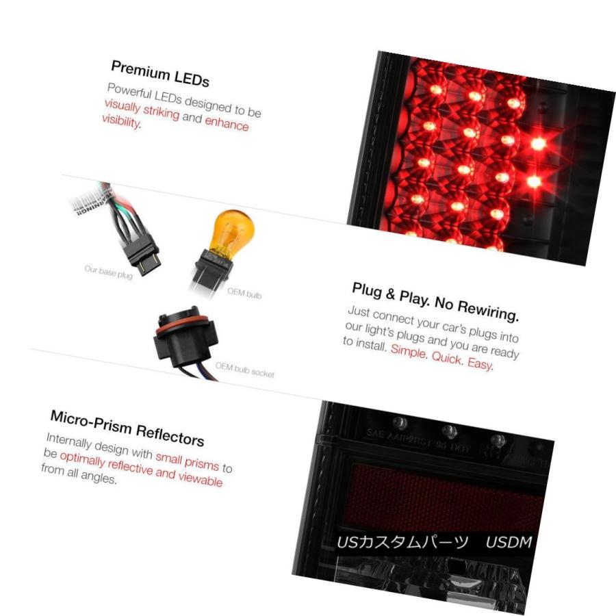 テールライト 1999-2007 Ford SuperDuty SD F250 F350 F450 [SINISTER BLACK] LEDテールライの画像