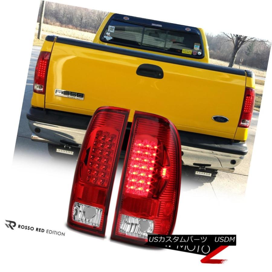 テールライト 97-03 Ford F150 RED / CLEAR LEDブレーキ信号テールライトランプ左右アセンブリ 97-03 Ford F15