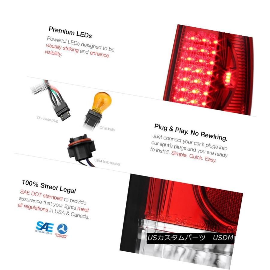 テールライト 97-03 Ford F150 RED / CLEAR LEDブレーキ信号テールライトランプ左右アセンブリ 97-03 Ford F15の画像
