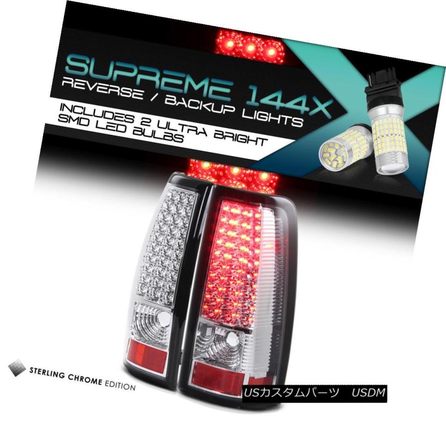 テールランプ ！完膚無き迄になSMDうしろ押し！ L + R LED光輝のあるクロームTaillampうち切り1999-2002 Chevy Silvera