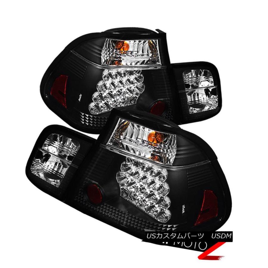 テールライト 02-05 BMW E46 3シリーズ4DRテールライトブラックLED信号ブレーキ逆転LH RH 02-05 BMW E46 3-Ser