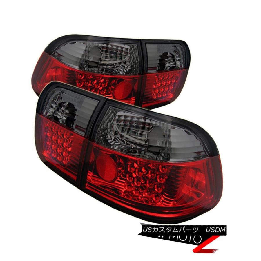 テールランプ Honda Civic 1996-1998 4部屋の入り口サルーンJDM SMOKE / REDテールライトトランクインナーランプ Honda C