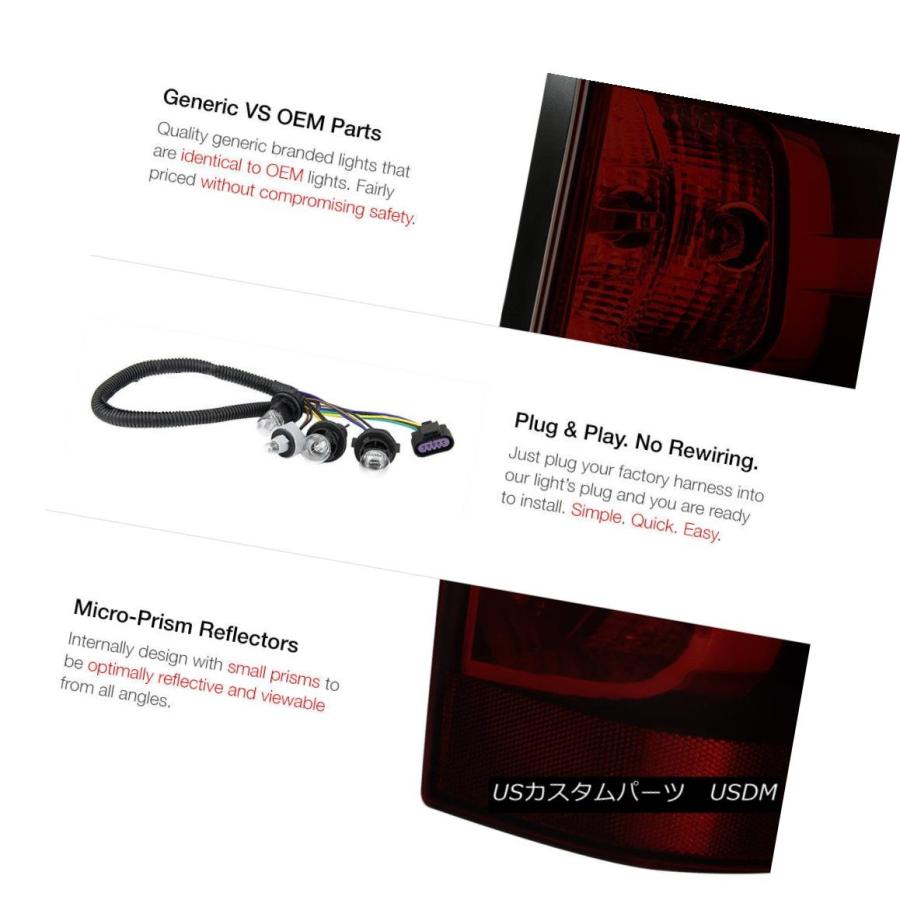 テールライト 2007-2014郊外のタホユコーンダークワインレッドリア左テールライト+ハーネス 2007-2014 Suburban Tahoe Yの画像