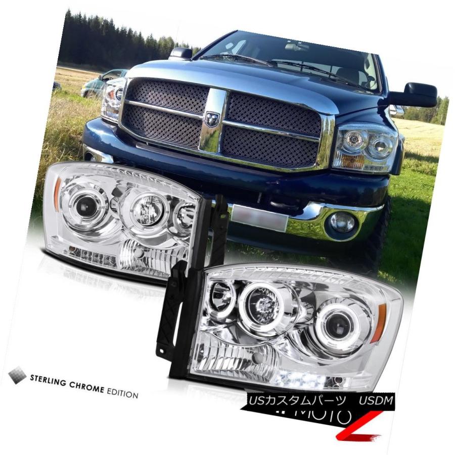 テールライト ヘッドランプSinister Blackリアテールライトバンパーフォグ3rd LED 06 Dodge Ram SRT-10 Headlの画像