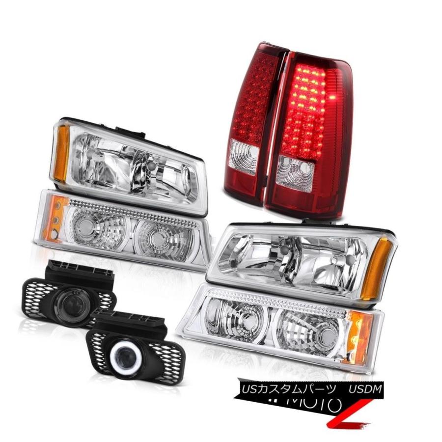 テールライト クリスタルヘッドライトLH RHパーキングLEDテールライトプロジェクターFoglight Silverado LT Crystal H