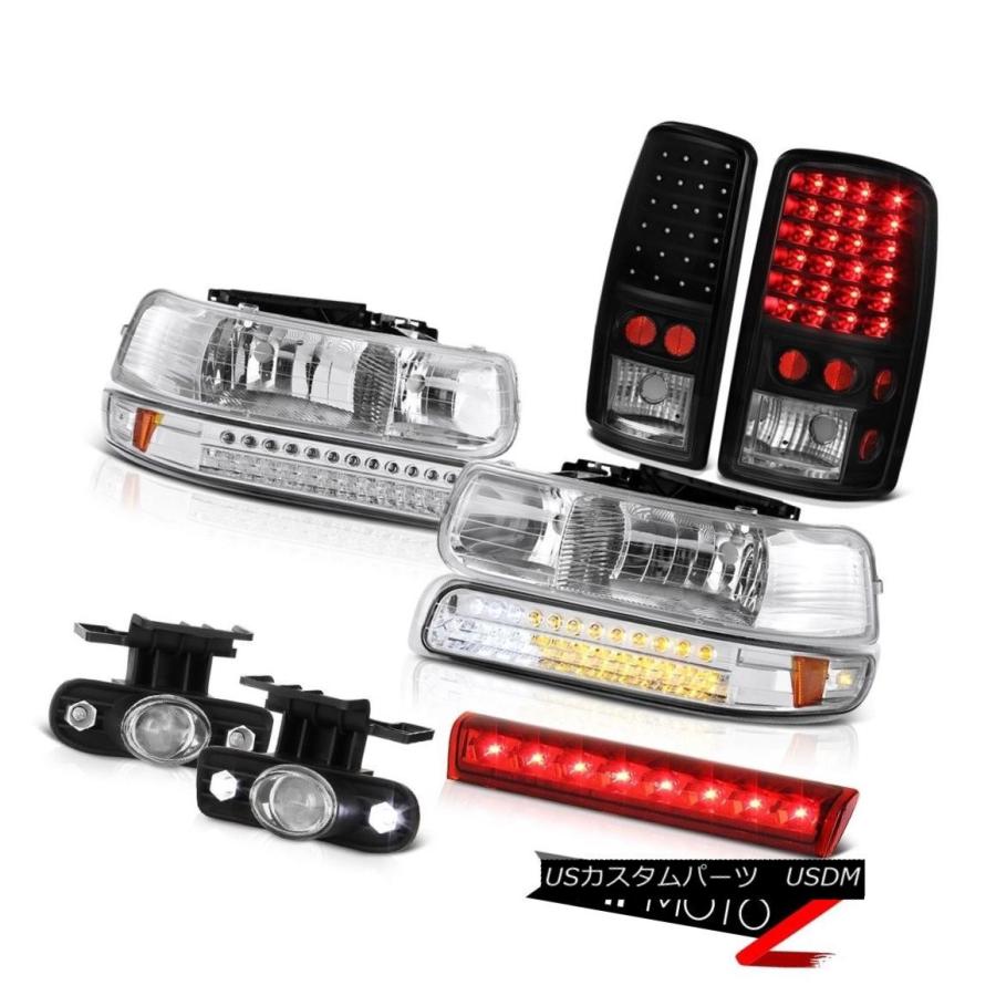 テールランプ 00-06シボレー都市近郊部LT第3ブレーキライトフォグライトブラックテールヘッドランプLED SMD 00-06 Chevy Suburba ライト、レンズ-その他ライト