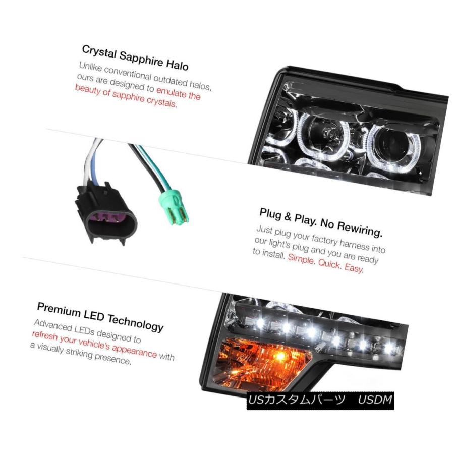 テールライト 09-14 F150 FX2スモークサードブレーキランプダークティンテールテールランプヘッドランプLED SMD 09-14 F150の画像