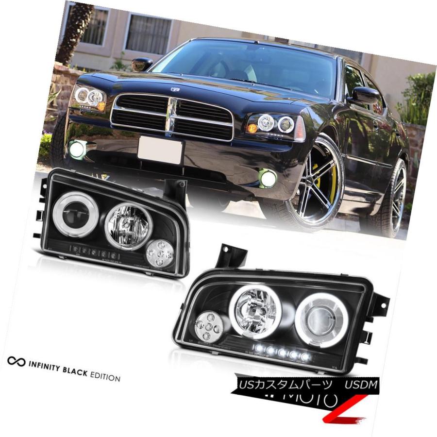 テールライト 09-10ダッジチャージャーDUBレッドクリアテールランプパーキングランププロジェクターヘッドライト 09-10 Dodge Chargの画像