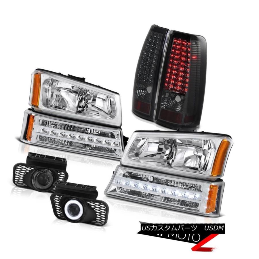 テールライト 03-06 Silverado 1500 Foglampsテールライトユーロクロームシグナルライトヘッドランプ 03-06 Silver