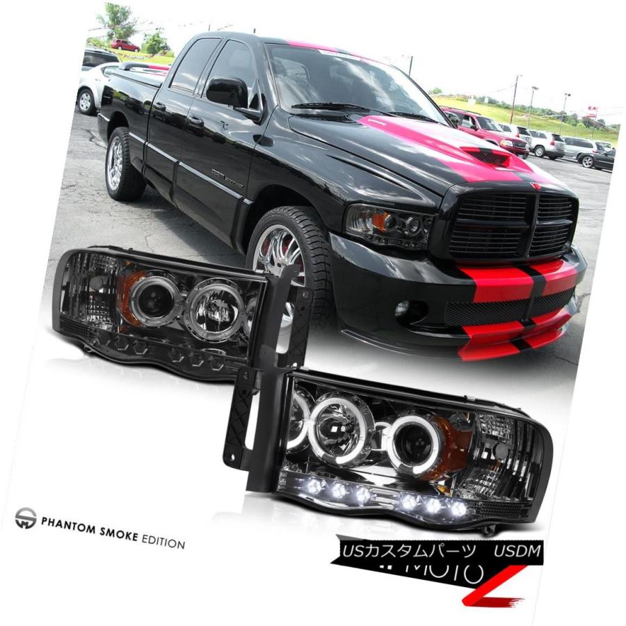テールライト 2002-2005 Dodge Ram 1500 2500 3500 Smoke Halo LEDヘッドライト第3ブレーキランプ 200の画像