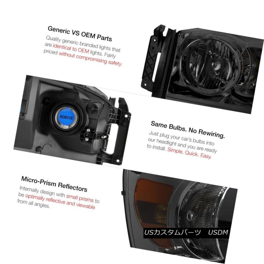 テールライト 2007-2008 Ram V8ダークスモークヘッドランプLEDテールライトレッドプロジェクターフォグ3rdブレーキ 2007-2008の画像