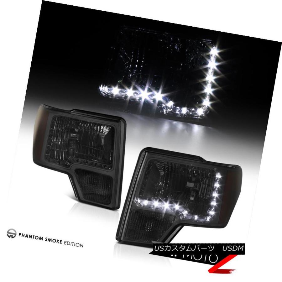 テールライト \"チャコールブラック\" DRLデュアルヘイロープロジェクターヘッドライトLEDテールランプPAIR 09-14 F150 \"Charcoの画像