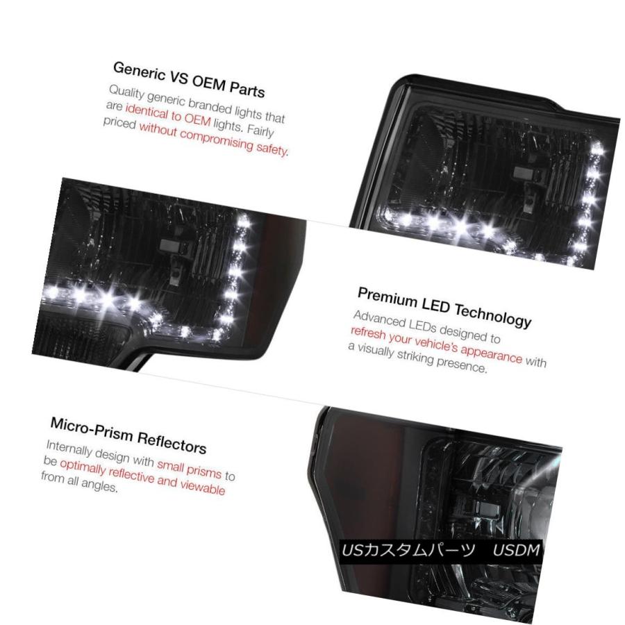テールライト \"チャコールブラック\" DRLデュアルヘイロープロジェクターヘッドライトLEDテールランプPAIR 09-14 F150 \"Charcoの画像