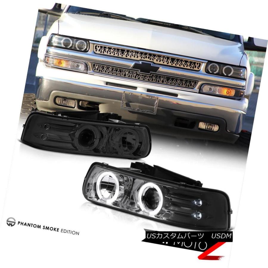 テールライト Halo RimヘッドライトスモークLEDターンシグナル灯テールランプ99-02 Silverado 2500HD Halo Rim Hの画像