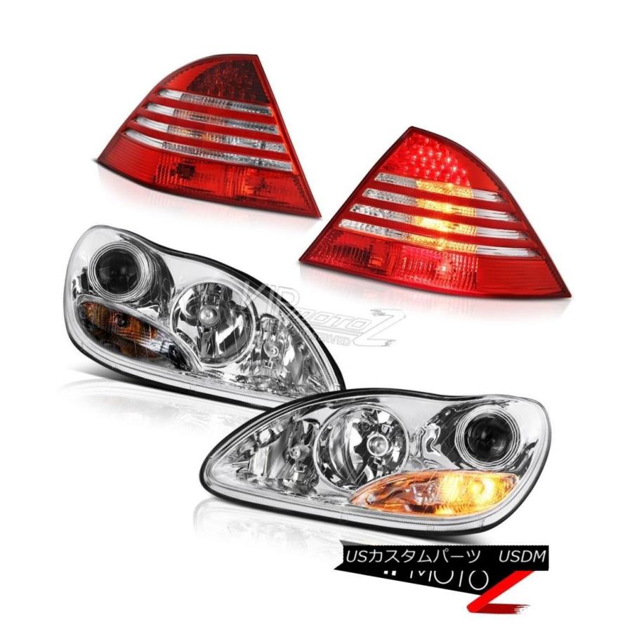 テールライト 2000-2006 M-Benz S-Class W220「ファクトリースタイル」LEDテールライトクロームヘッドライト 2000-20