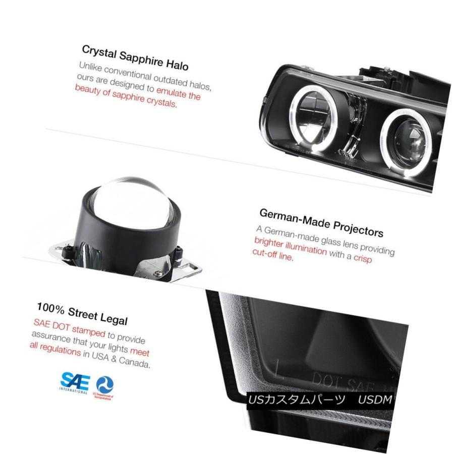テールライト ブラックエンジェルアイヘッドライト電球テールランプ屋根ブレーキ2000-2006郊外5.7L Black Angel Eye Headlの画像