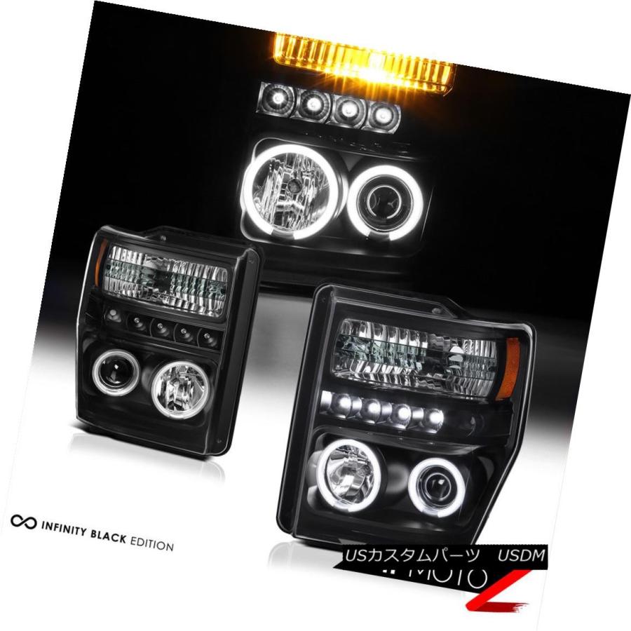 テールライト 2008-2010 Ford F250 Black [CCFL Angel Eye]プロジェクターヘッドライトLEDテールライト 200の画像