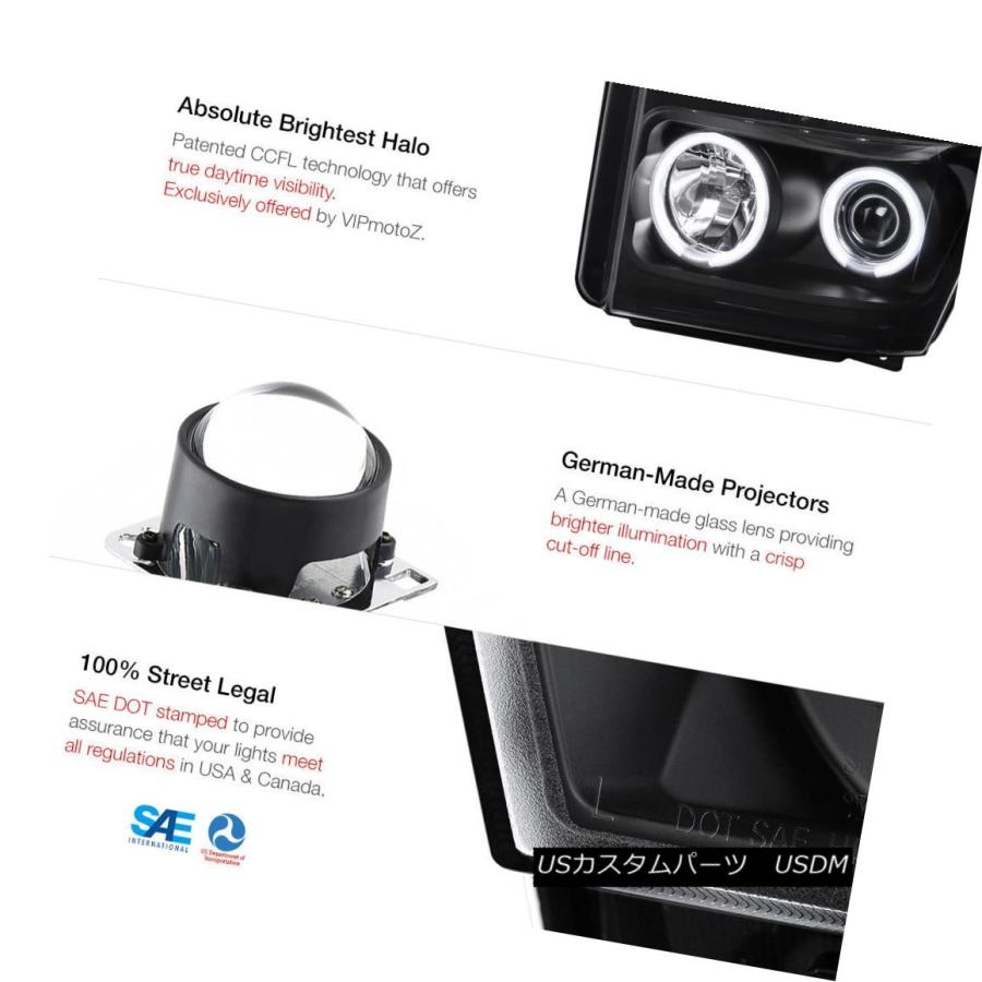 テールライト 2008-2010 Ford F250 Black [CCFL Angel Eye]プロジェクターヘッドライトLEDテールライト 200の画像
