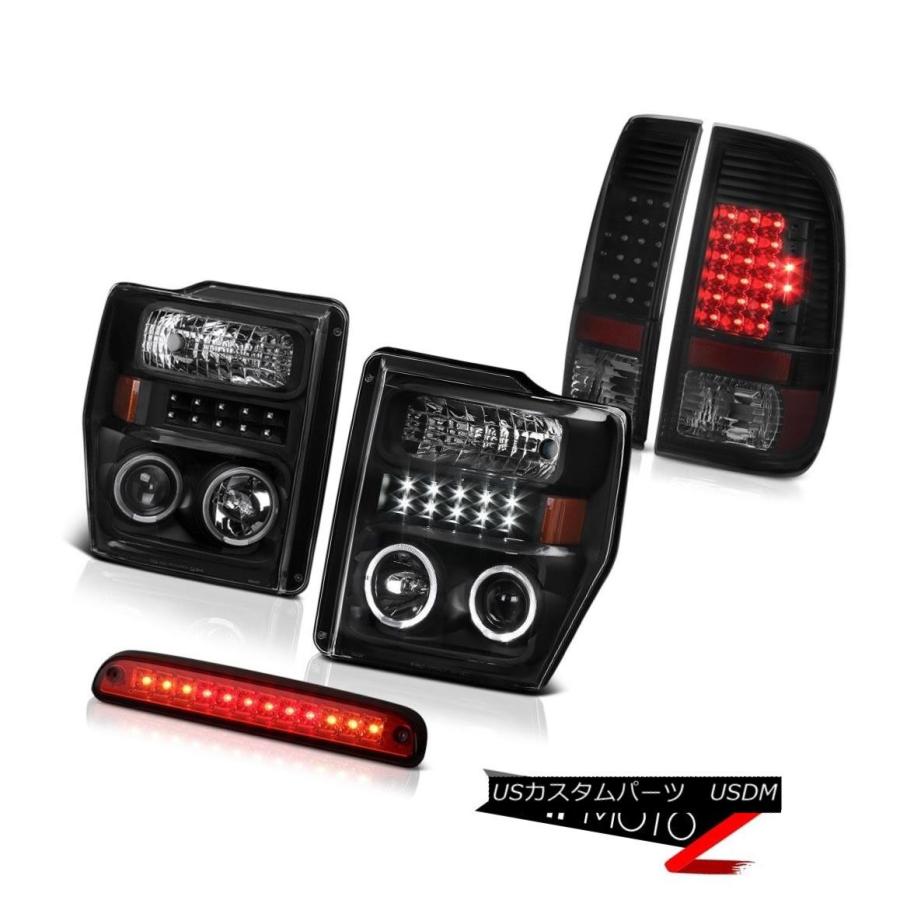 テールライト 08 09 10 Ford F250 SDブラックLED DRLヘッドランプPhilip SuperFlux尾灯 08 09 10 Fo
