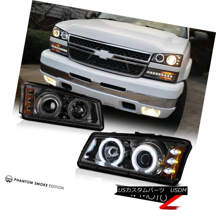 テールライト デュアルCCFL Haloヘッドライトスモークバンパークロームテールランプ2003-2006 Silverado 1500 Dual Cの画像