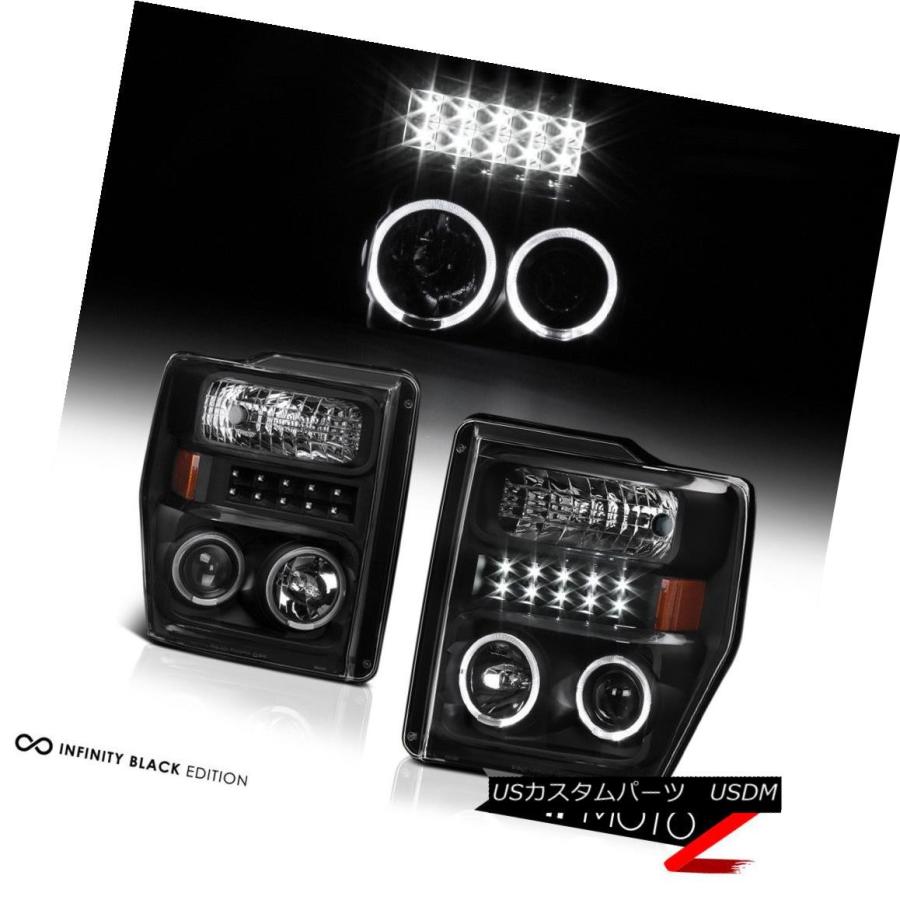 テールライト 08 09 10 Ford F250 SDブラックLED DRLヘッドランプPhilip SuperFlux尾灯 08 09 10 Foの画像