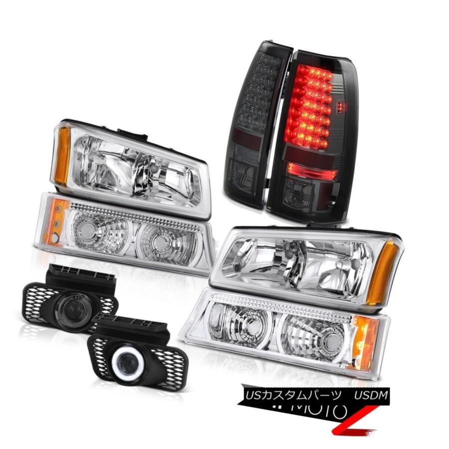 テールライト ヘッドライトターンシグナルダークLEDブレーキテールライトFoglamp 03-06 Silverado 2500HD Headligh