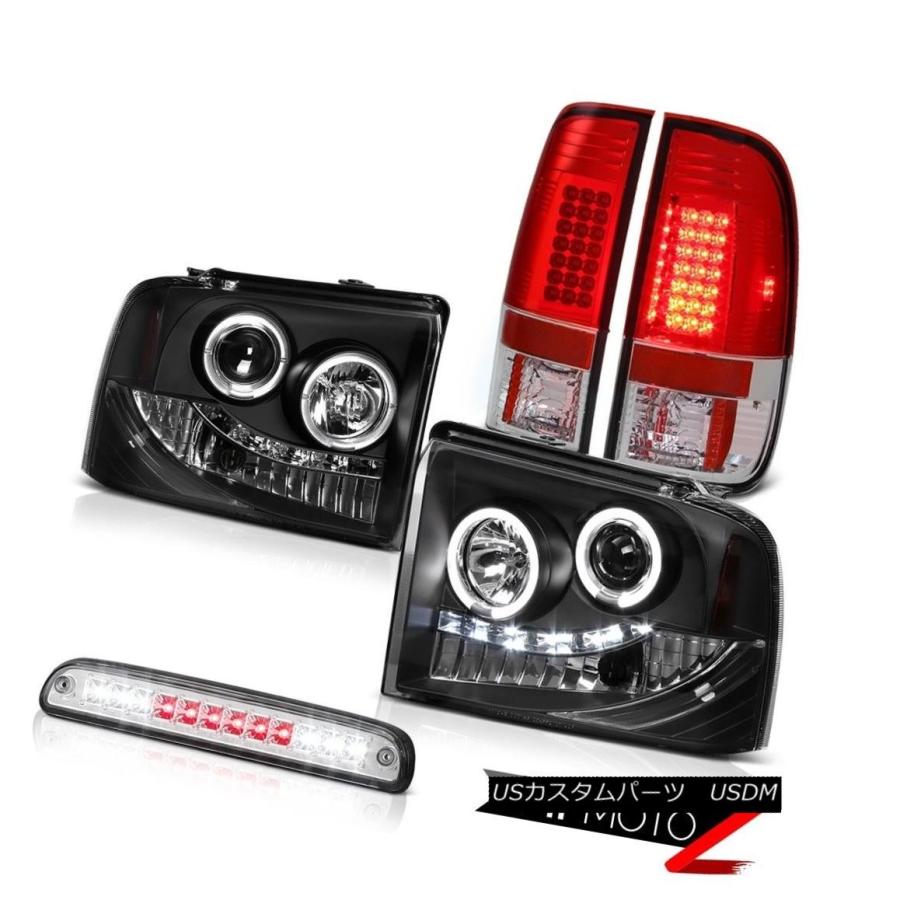 テールライト ブラックLEDヘッドライトテールライトルーフストップクリア2005-2007 F250 SuperDuty 6.8L Black LED