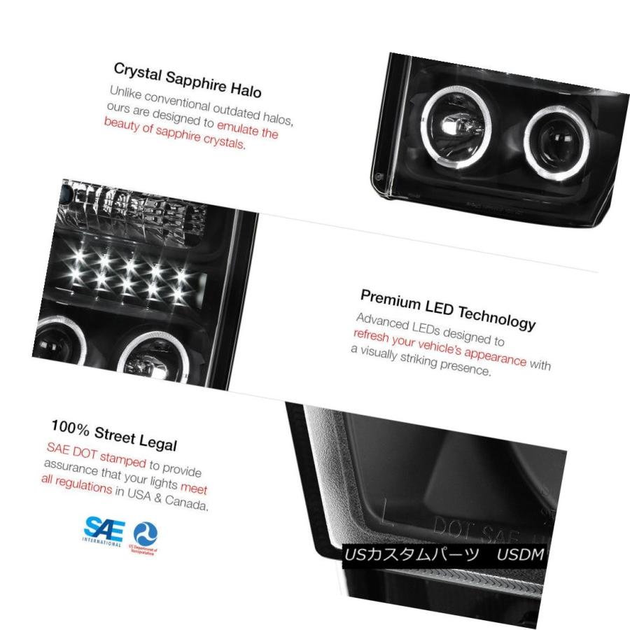 テールライト 2008年?2010年F350トリトンV10ブラックLEDヘッドライト不快なティアライトブレーキカーゴ 2008-2010 F350 Tの画像