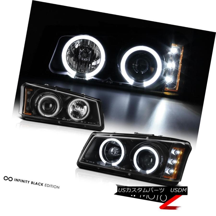 テールライト ブラックエンジェルアイプロジェクターヘッドライトバンパーLED Taillamp 03 04 05 06 Silverado WT Blの画像