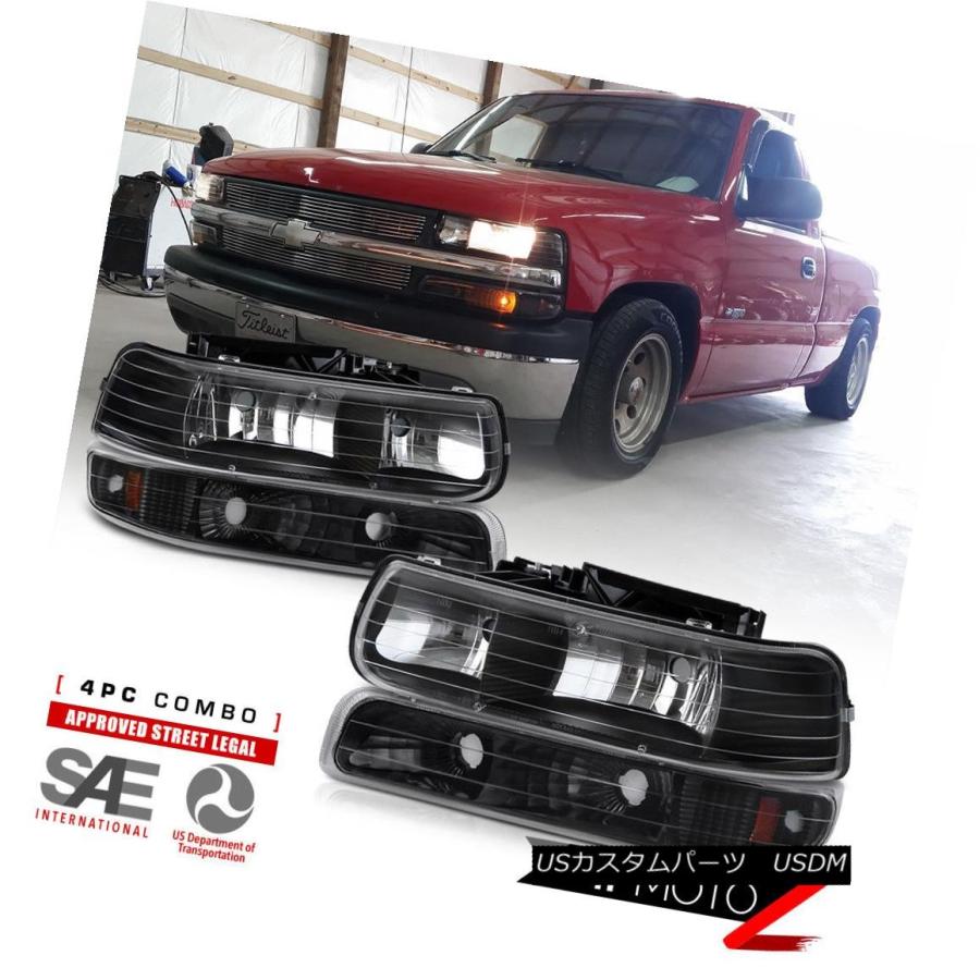 テールライト 99-02 Silverado LSテールランプワインレッドハイストップランプブラックヘッドランプフォグライト 99-02 Silverの画像