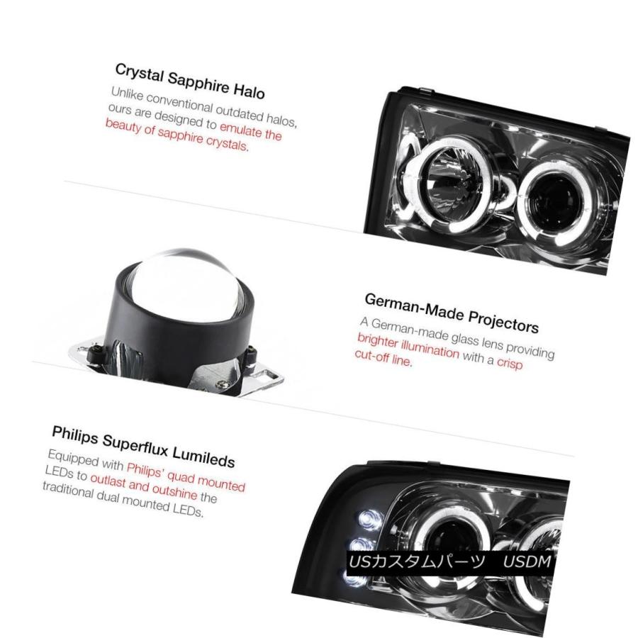 テールライト Halo Smoke Headlights ThirdブレーキカーゴLED SMDテールライト1999-2004 Ford F350 Hの画像