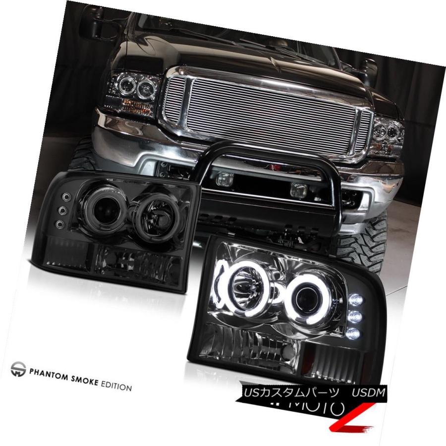 テールライト 99-04 F350キングランチデュアルCCFLリングヘッドライトテールライトLED屋根の停止 99-04 F350 King Rancの画像