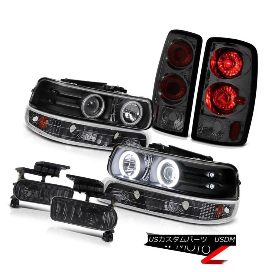 テールライト ブラックCCFLエンジェルアイヘッドライトリアライトスモークフォグ01 02 03 04 05 06タホ4.8L Black CCFL