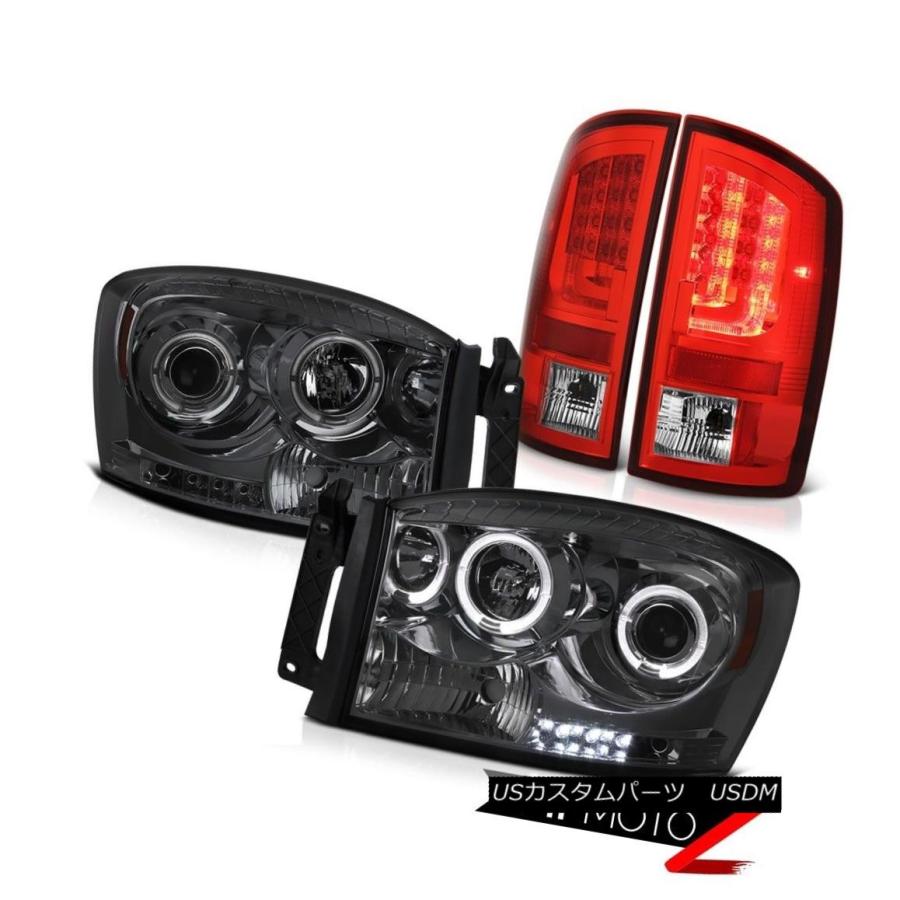 テールライト 2007-2009 Dodge Ram 3500 STレッドテールランプファントムスモークヘッドライトライトバー 2007-2009 D