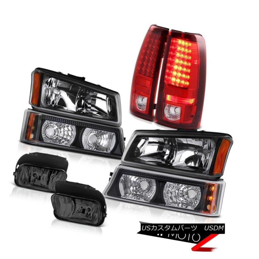 テールライト 2005 06 Silverado 2500 BlackヘッドライトランプSignal Bumper Chrome Tail Fogla