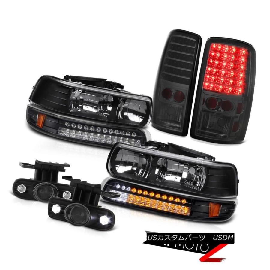 テールライト 00-06シボレー郊外ペアブラックヘッドライトSMDスモークLED曇り運転霧 00-06 Chevy Suburban Pair Bla