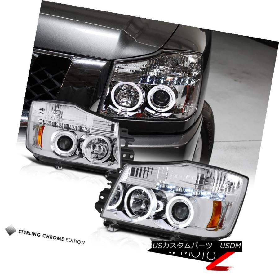 テールライト 04-14日産タイタンフォグネオンチューブリアユーロクリアプロジェクターヘッドライトL + R 04-14 For Nissan Titの画像