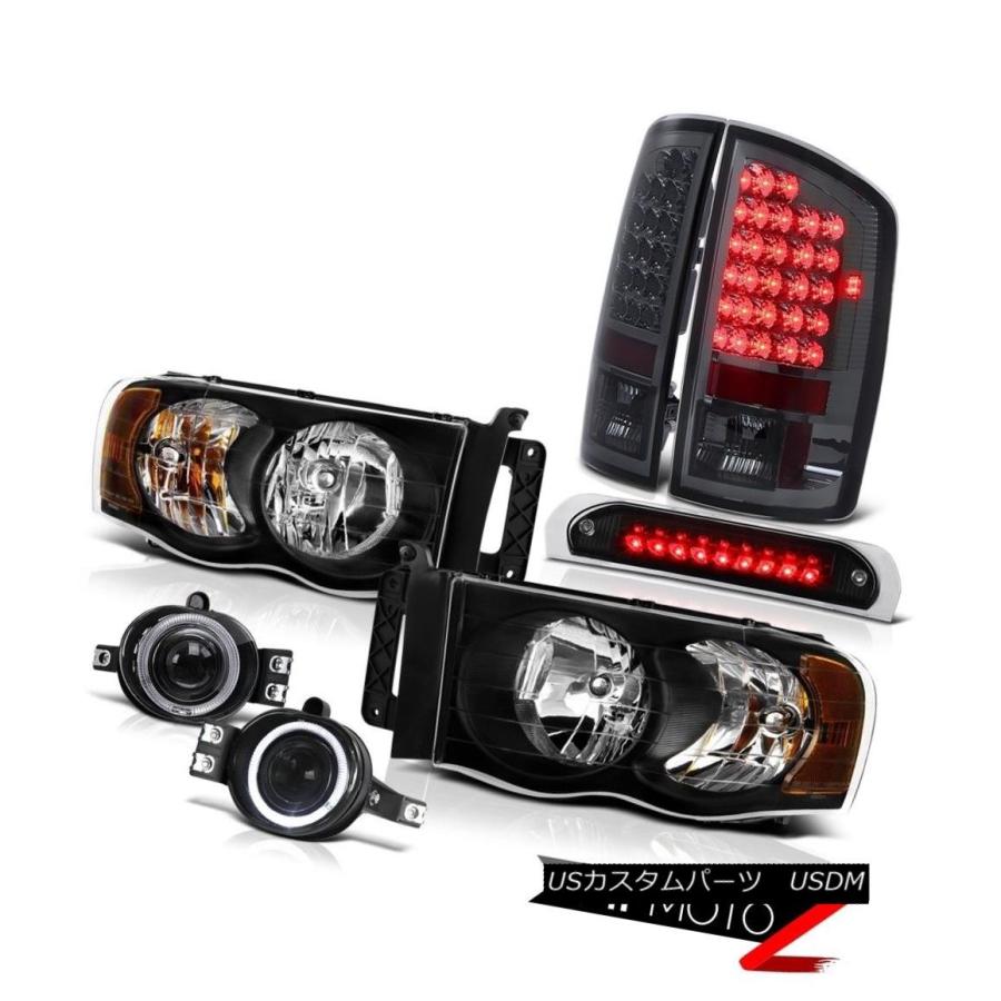 テールライト ブラックダイヤモンドヘッドライトLED電球テールライトバンパーフォグ3rdストップ02-05 Dodge Ram Black Diamo