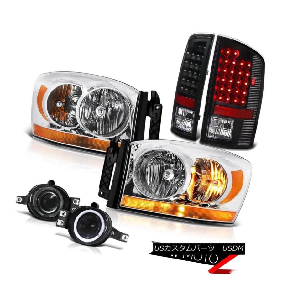 テールライト 2007-2009ダッジラム3500セントヘッドランプダークスモークフォグライトテールブレーキLED SMD 2007-2009 Dod