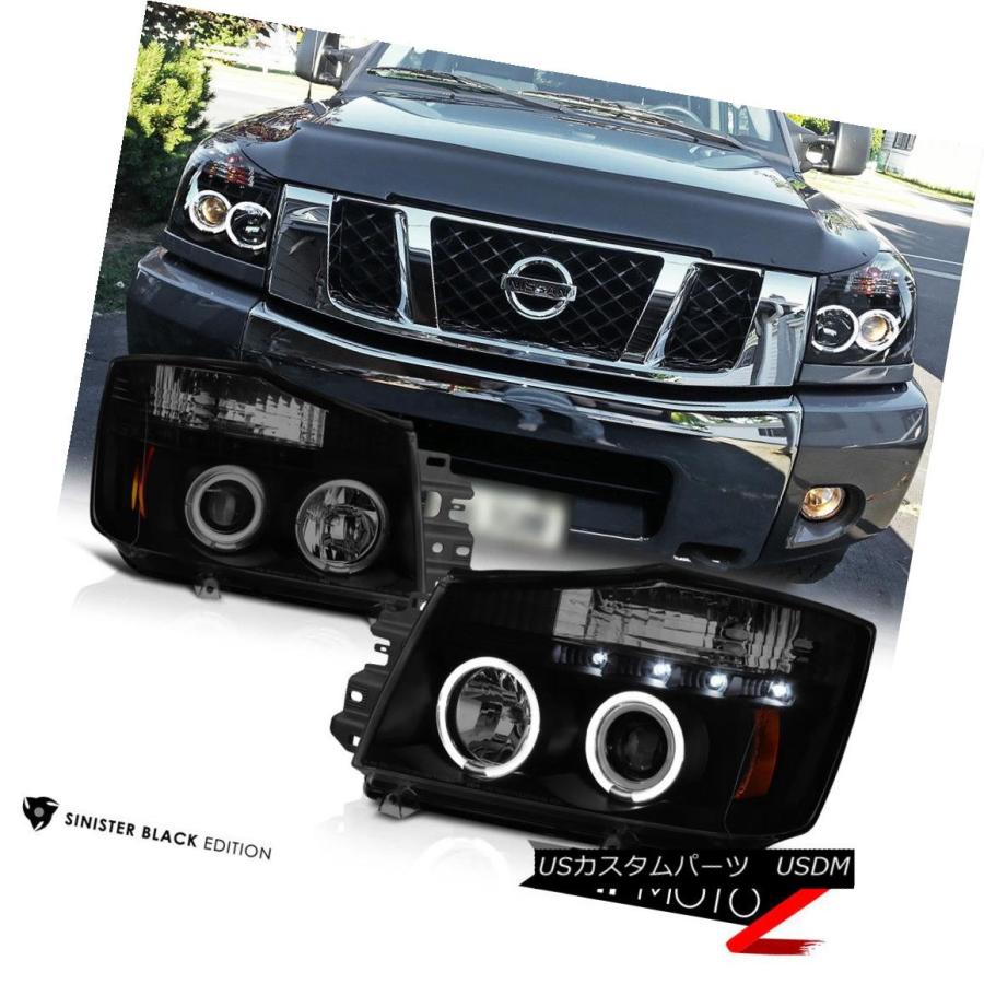 テールライト 2004年?2015年Titan Pro-4Xスモークハローヘッドライトテールライトティントフォグハイストップ For 2004-201の画像