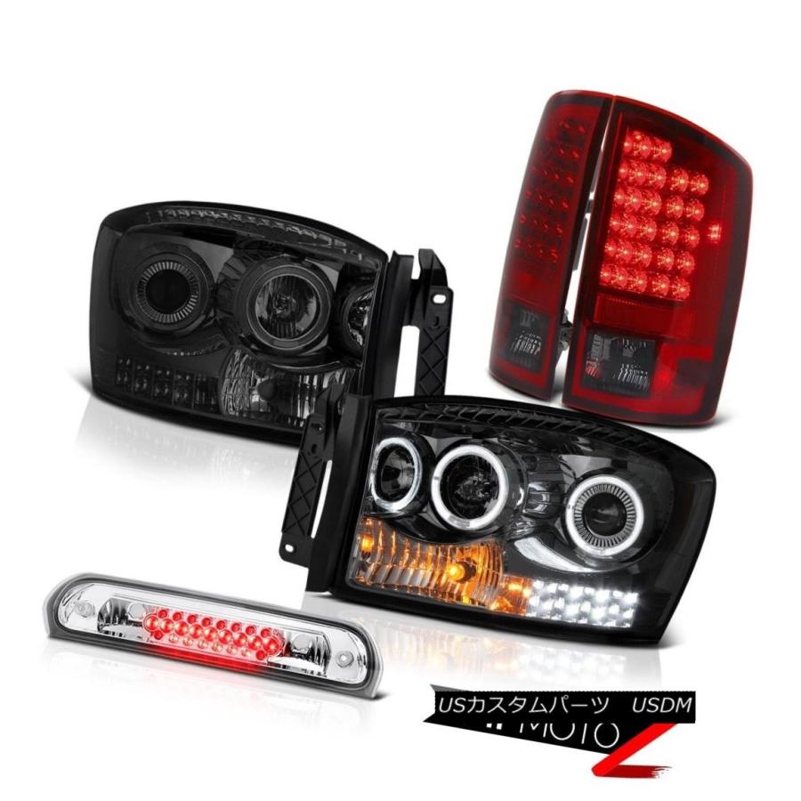 テールライト 07-08ダッジラム1500 5.7LヘッドランプルーフブレーキランプリアライトLED Halo Rim SMD 07-08 Dodge